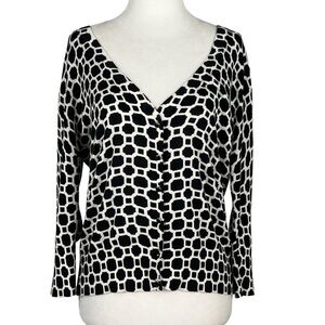 BANANA REPUBLIC WOMEN'S GEOMETRIC PATTERN WOMEN'S CAREER/OFFICE WEAR CARDIGAN‎